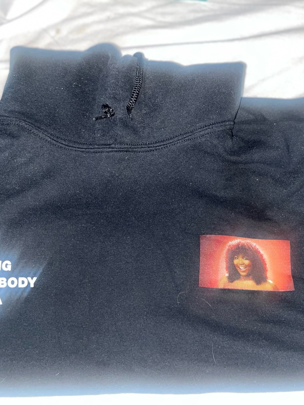 Lizzo black Graphic Hoodie with Red
